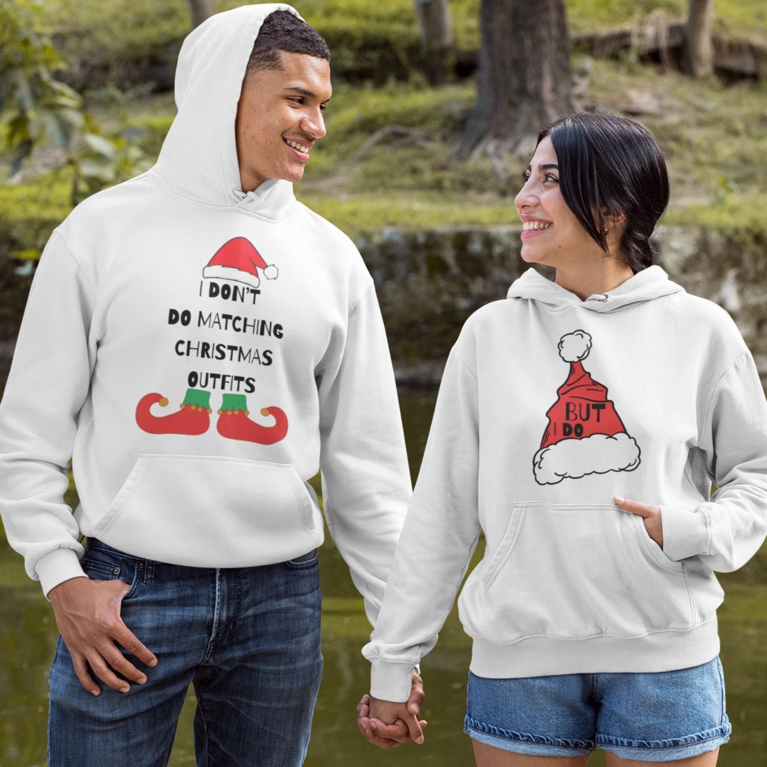 T-Shirts Festive His & Hers Matching Outfits with Santa Slogan: Ideal Set for Christmas Couples T-Shirts Festive His & Hers Matching Outfits with Santa Slogan: Ideal Set for Christmas Couples