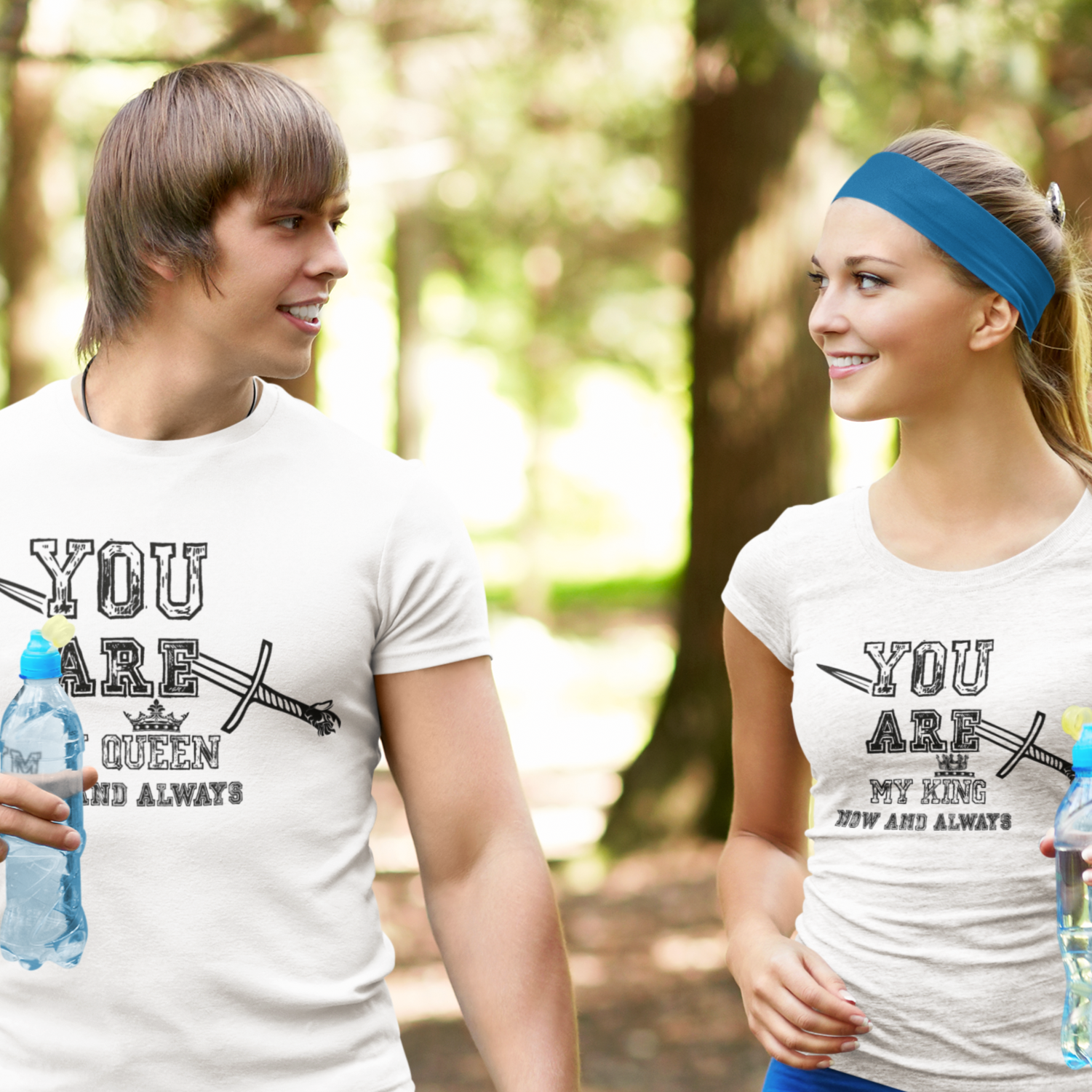 T-Shirts King and Queen Forever Matching Set Perfect Gift for Couples, Wedding Present, Adorable Couple Goals Outfits