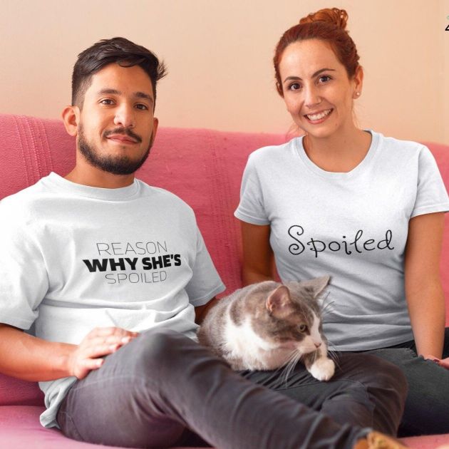 Funny Matching Couple Shirts, Matching Outfits for Boyfriend and Girlfriend, Matching T-shirts for Couples, His and Her Gift - Combo Apparel