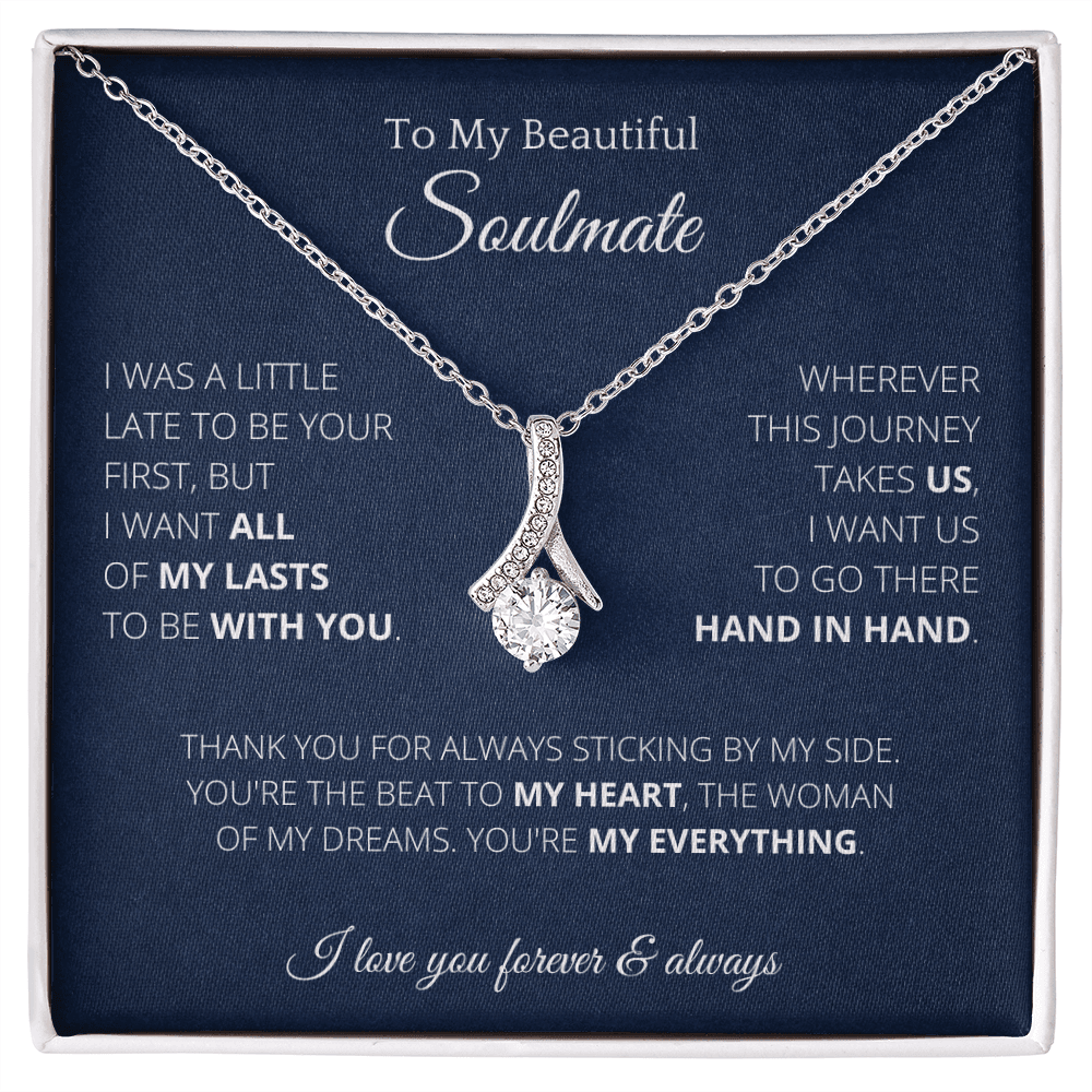 Alluring Necklace To Soulmate Couples Gifts for Girls, Stainless