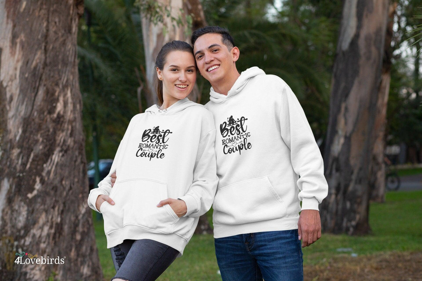 Best Romantic Couple Hoodie, Lovers matching T-shirt, Gift for Couples, Valentine Sweatshirt, Boyfriend / Girlfriend Longsleeve, Cute Tshirt - 4Lovebirds