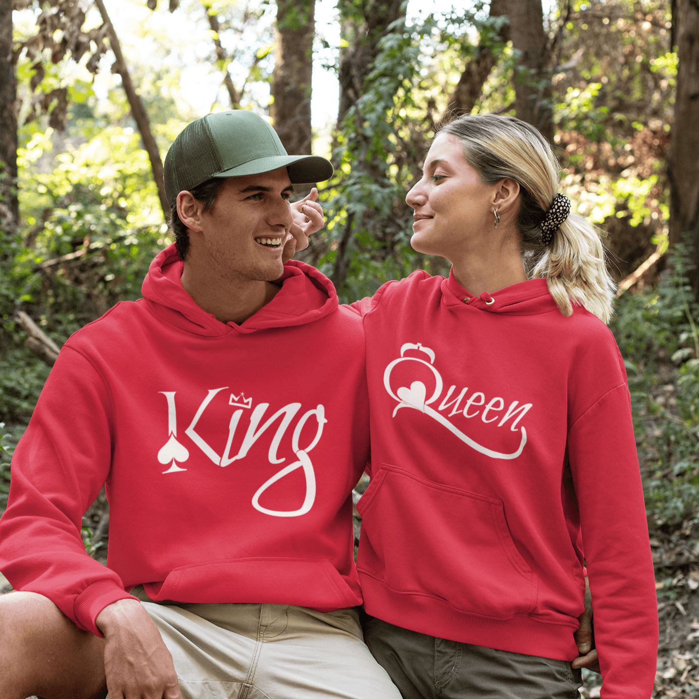 Red king shop and queen hoodies