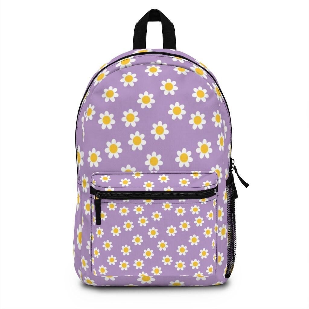 Mini Fashion Backpack Floral Pattern Straw Bag