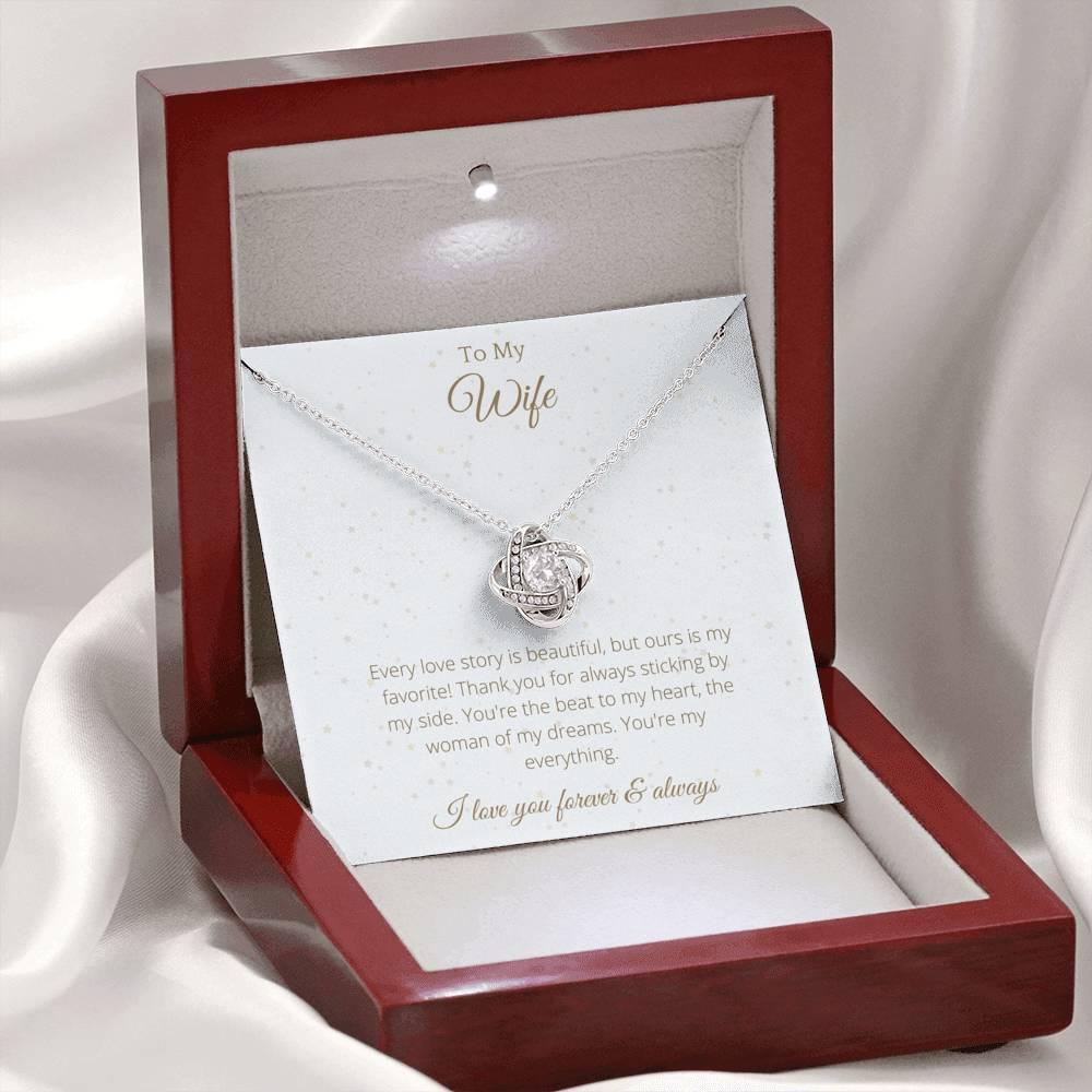 Gift to Wife Lovely Knot Necklace - 4Lovebirds