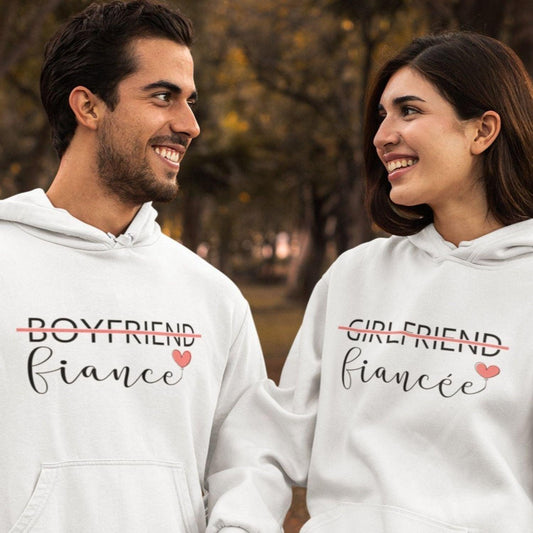 Girlfriend-Fiancee & Boyfriend-Fiance Matching Outfits: Hoodie, Sweater & Longsleeve - 4Lovebirds