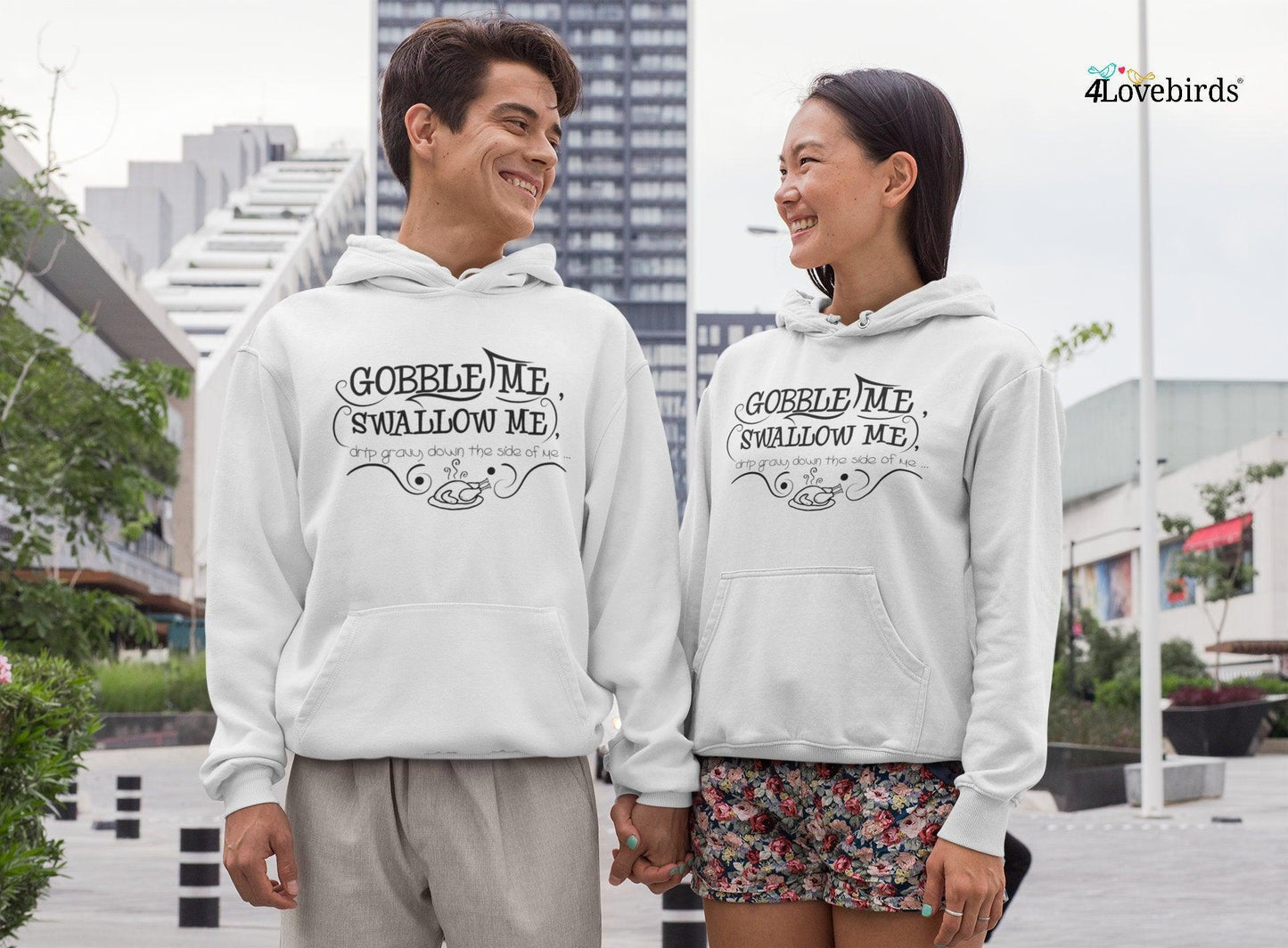 Gobble Me Swallow Me Hoodie - Thanksgiving Shirt - Thanksgiving Shirt for Women Men - Gobble Til You wobble Holiday Shirt - Thanksgiving - 4Lovebirds