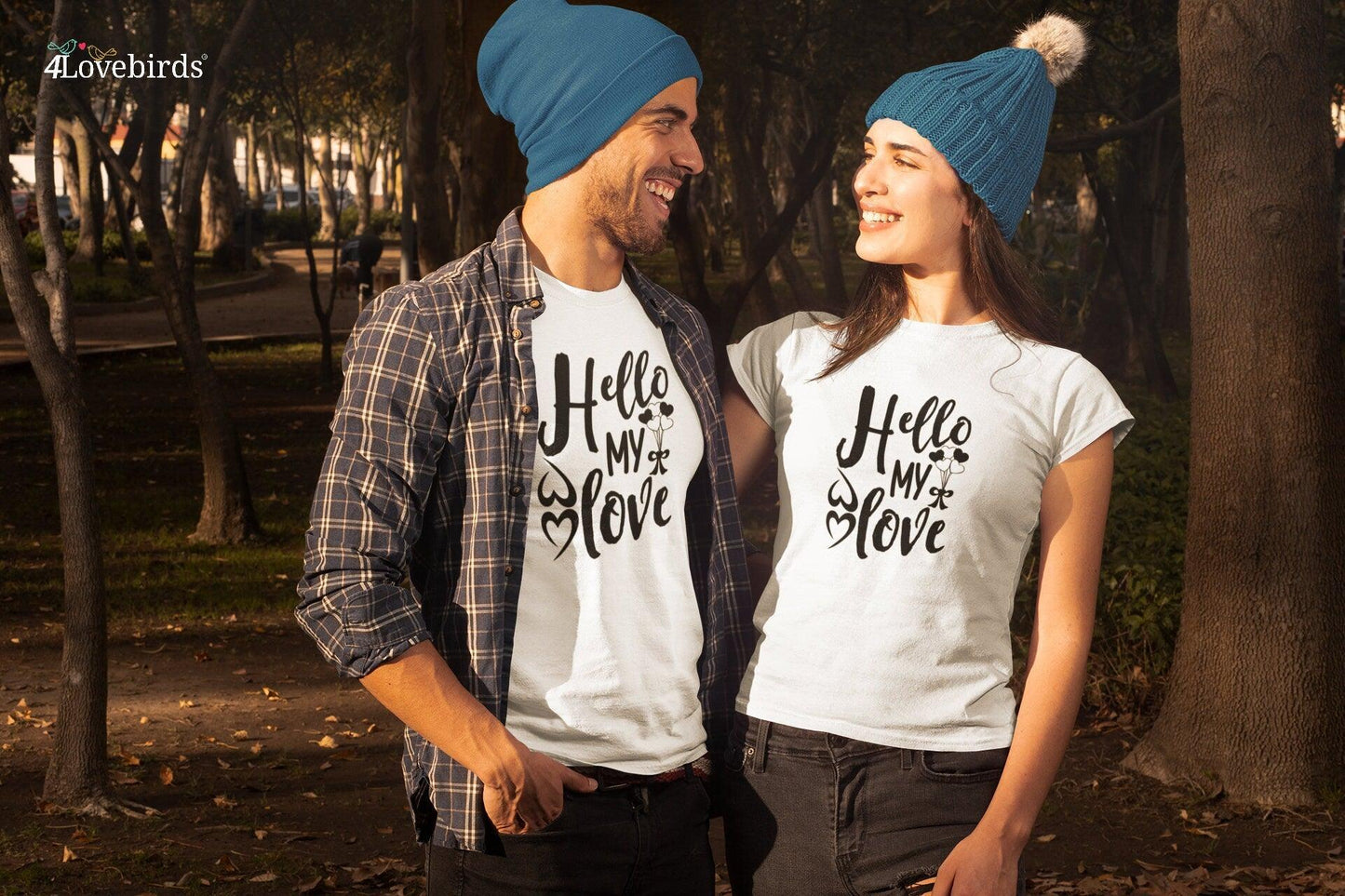 Hello my love Hoodie, Lovers matching T-shirt, Gift for Couples, Valentine Sweatshirt, Boyfriend / Girlfriend Longsleeve, Cute Tshirt - 4Lovebirds