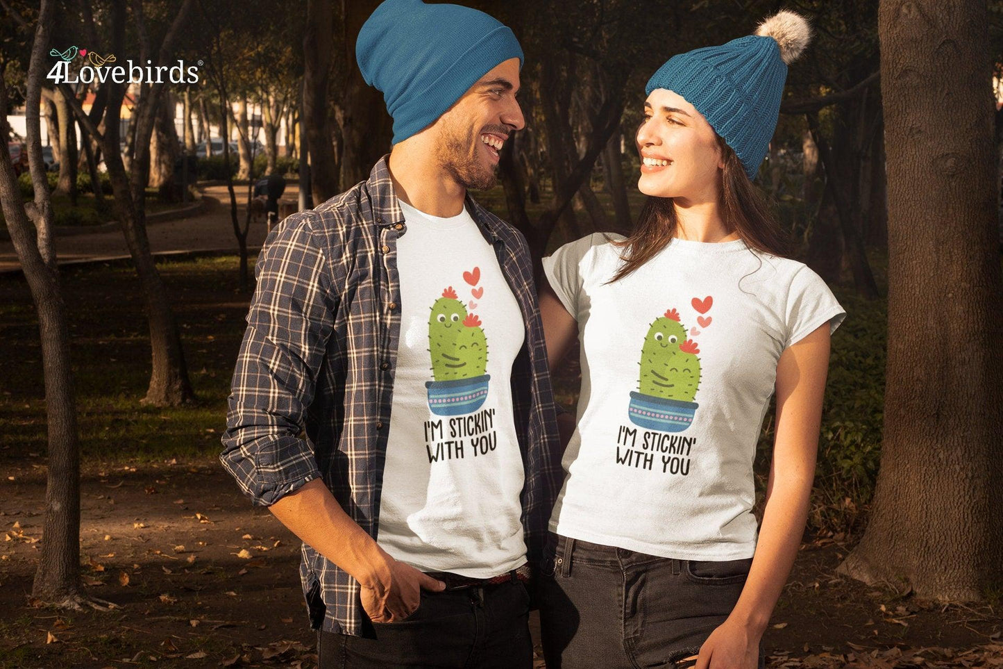 I am stuck on you Hoodie, Lovers matching T-shirt, Gift for Couples, Valentine Sweatshirt, Boyfriend / Girlfriend Longsleeve, Cute Tshirt - 4Lovebirds