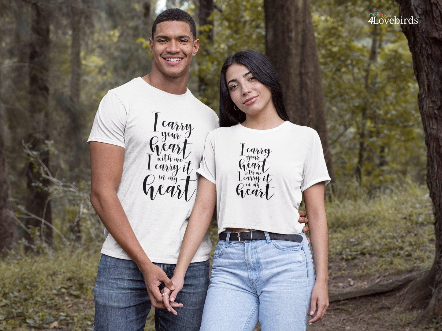 I carry your heart with me I carry it in my heart Hoodie, Lovers T-shirt, Gift for Couples, Valentine Sweatshirt, Cute couple Tshirt - 4Lovebirds