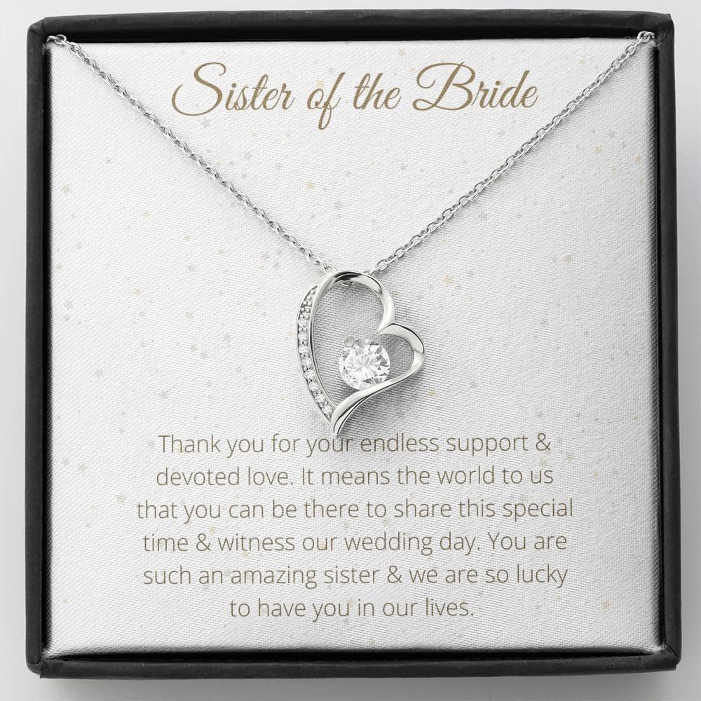 Lovely Heart Necklace For Sister of the Bride - To My Sister Necklace –  4Lovebirds