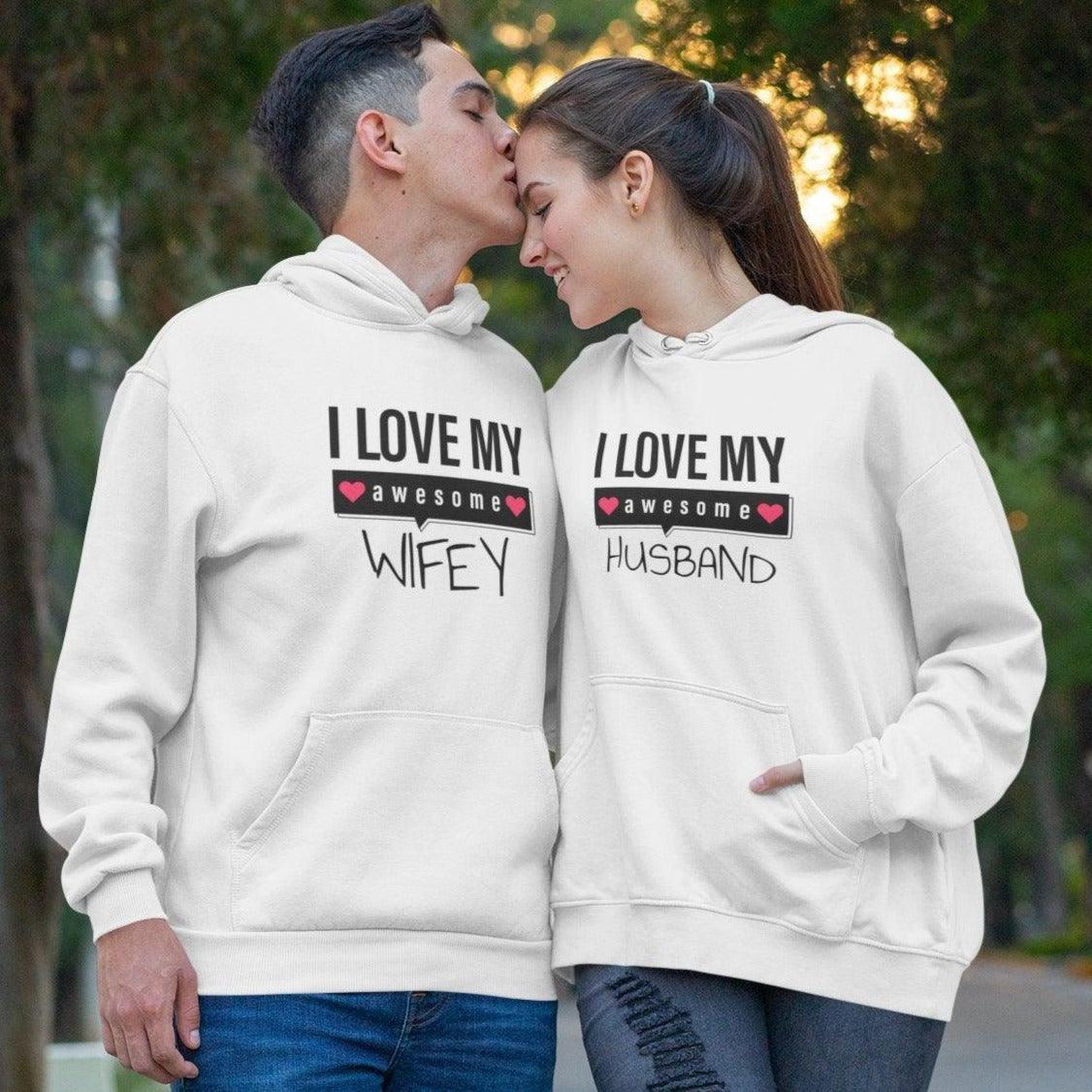 Matching Set: I Love My Awesome Husband/Wifey, Lovers Outfit, Gift for –  4Lovebirds