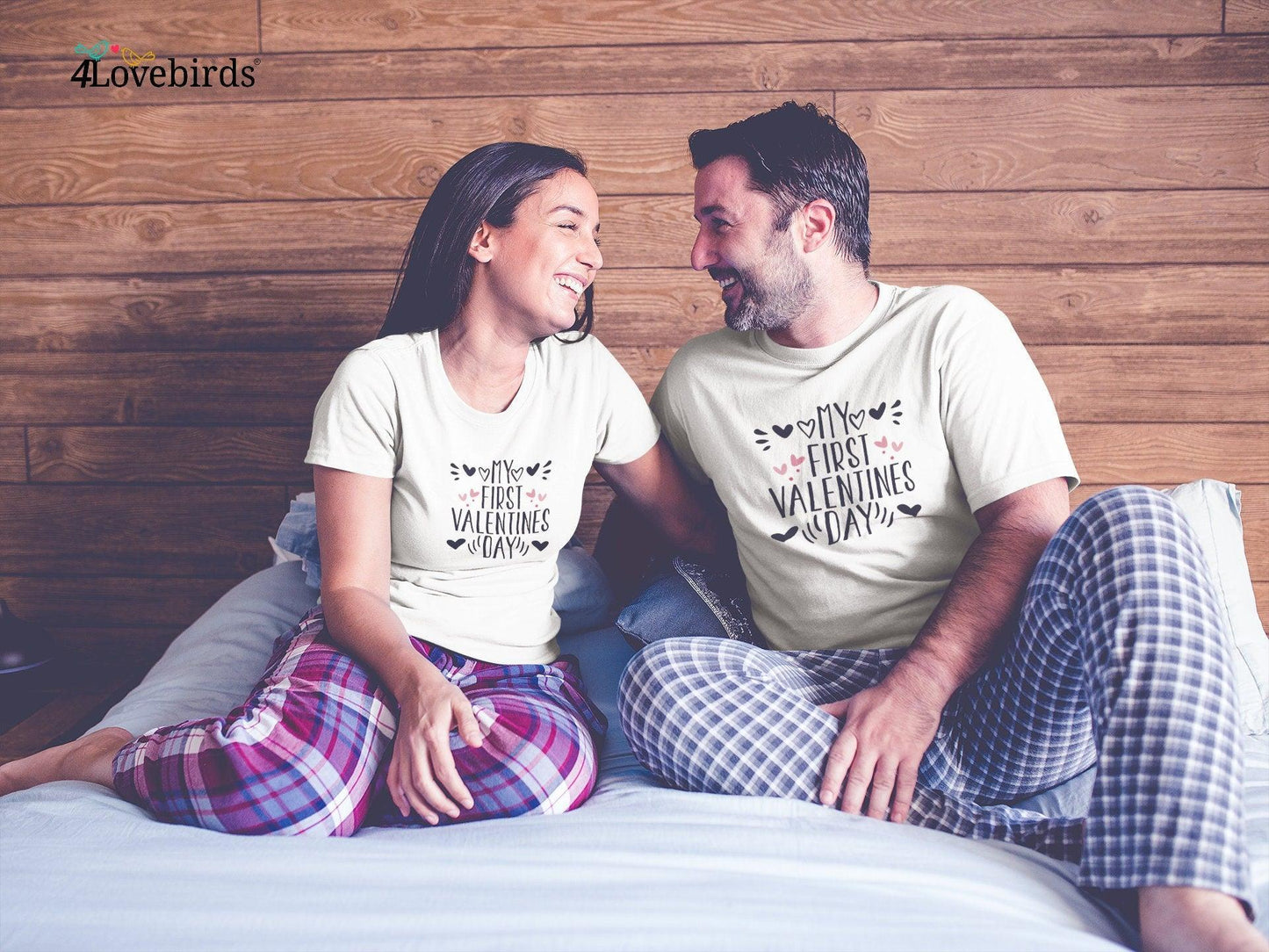 My first valentines day Hoodie, Lovers T-shirt, Valentine's day gift idea, Boyfriend / Girlfriend Longsleeve, Cute Tshirt - 4Lovebirds