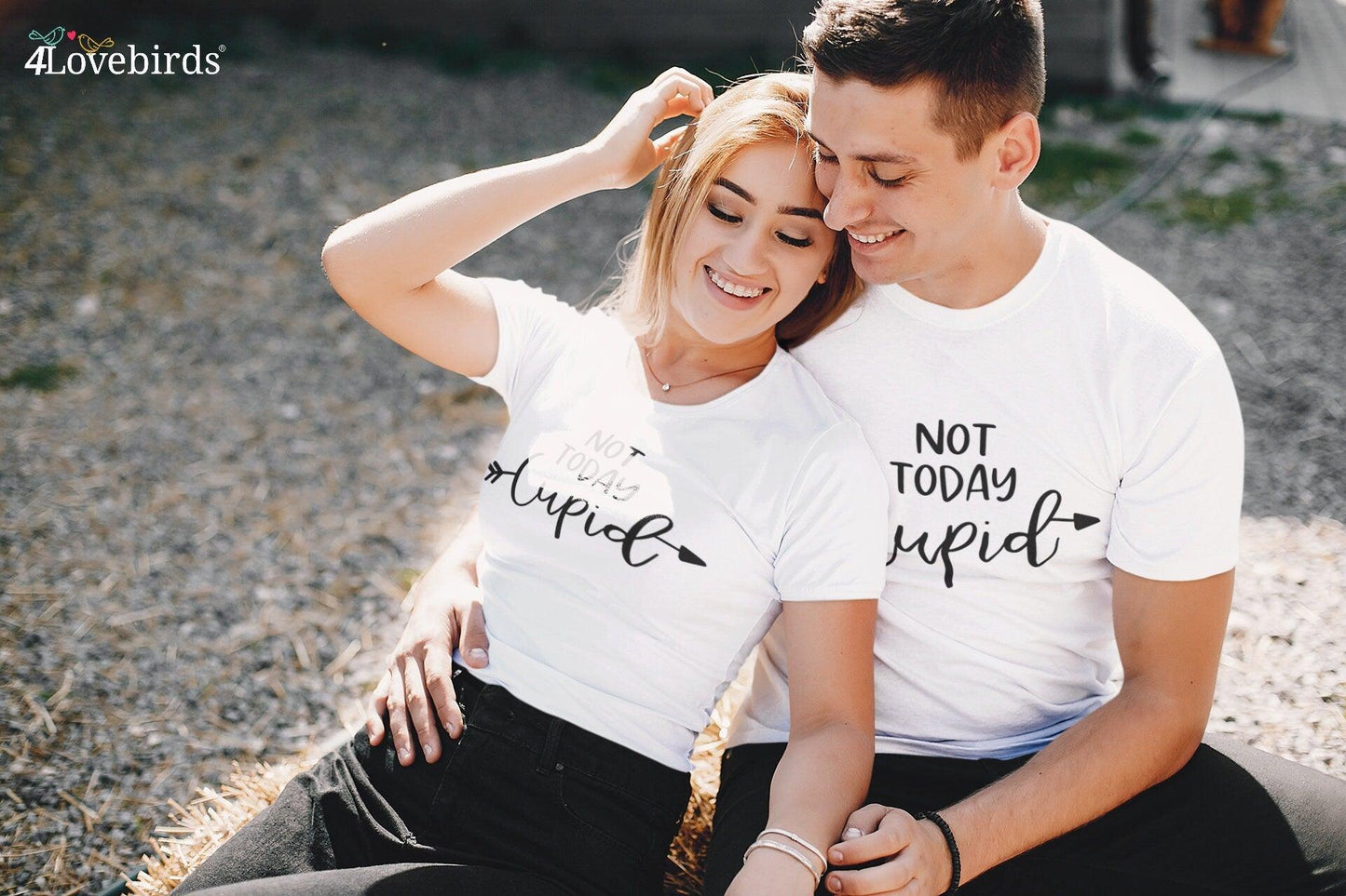 Not today cupid Hoodie, Funny T-shirt, Gift for Couples, Valentine Sweatshirt, Boyfriend and Girlfriend Longsleeve, funny shirt - 4Lovebirds