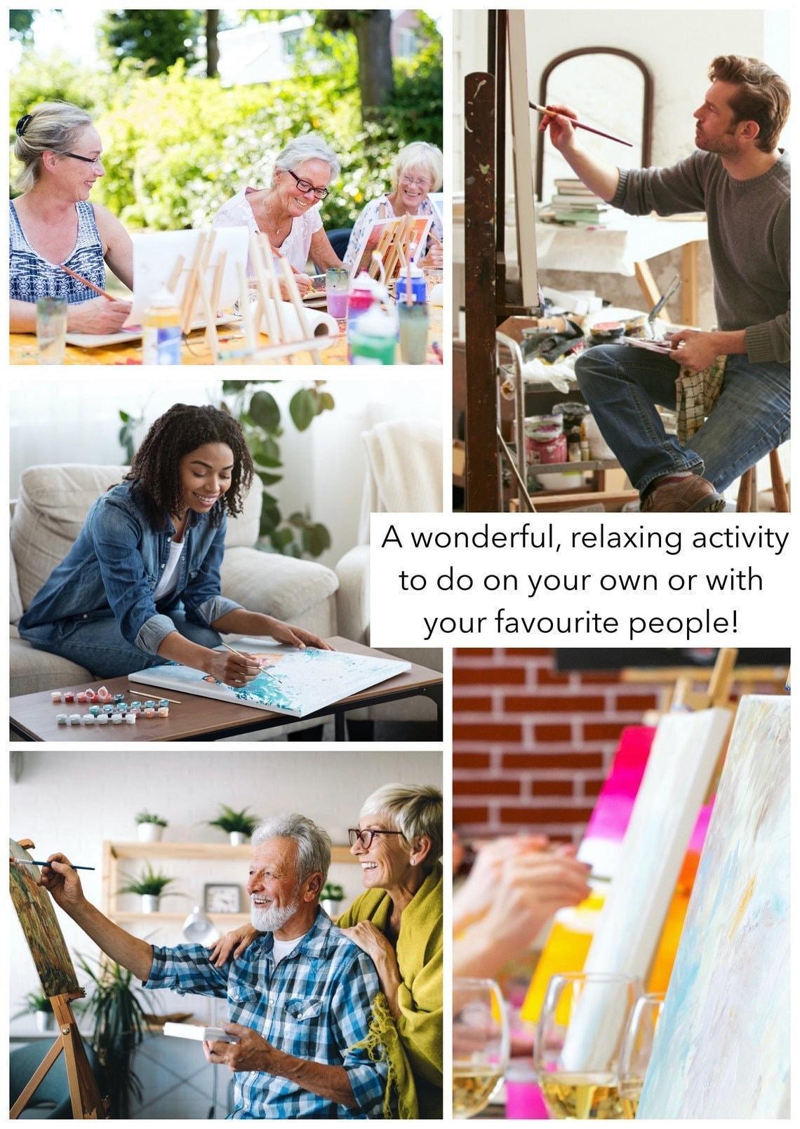 Paint By Number Kit for Adults 16"x20" Flowers - DIY Acrylic Painting By Numbers - Easy Paint By Numbers Kit - 4Lovebirds