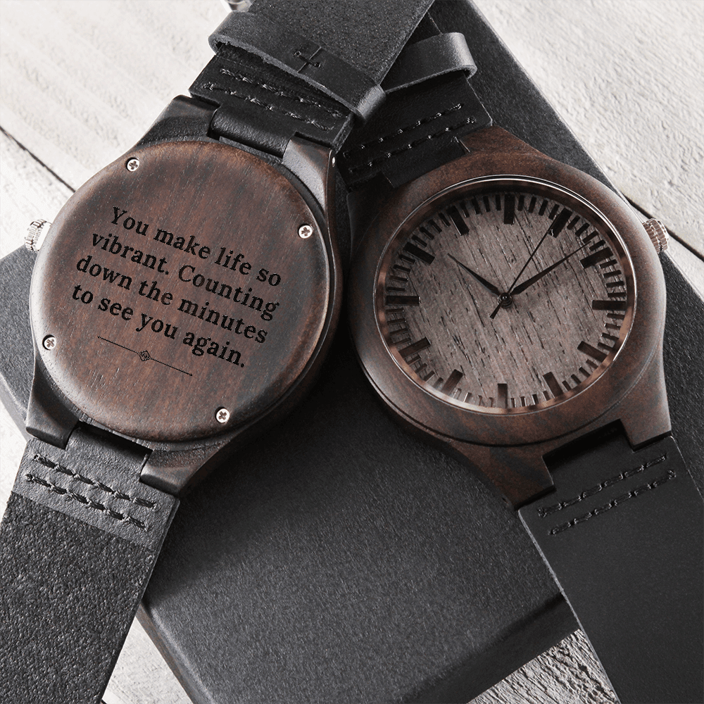 Engraved gifts hot sale wooden watch