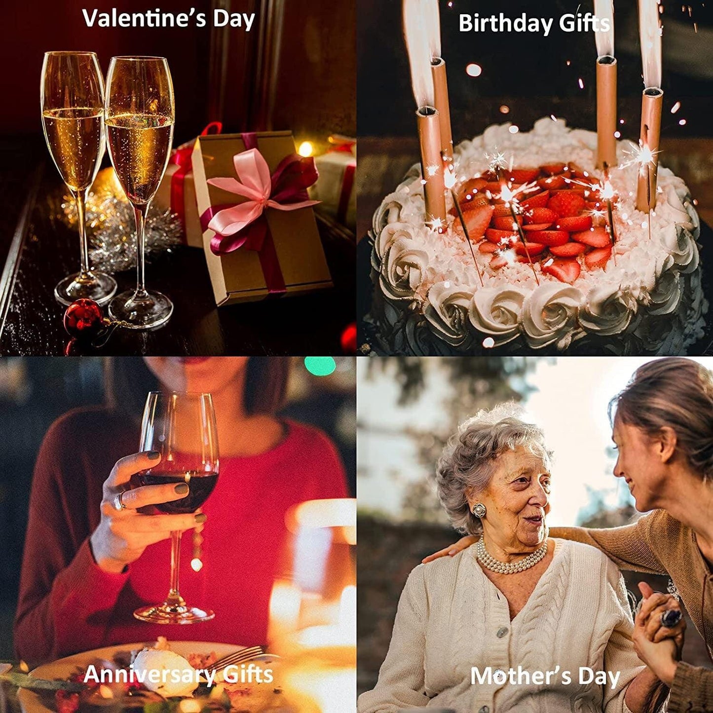 Preserved rose + I Love You Heart Necklace in Gift Box, Great Mother's day Gift, Valentine's Day, Wife Birthday, Anniversary, Gifts for Her - 4Lovebirds