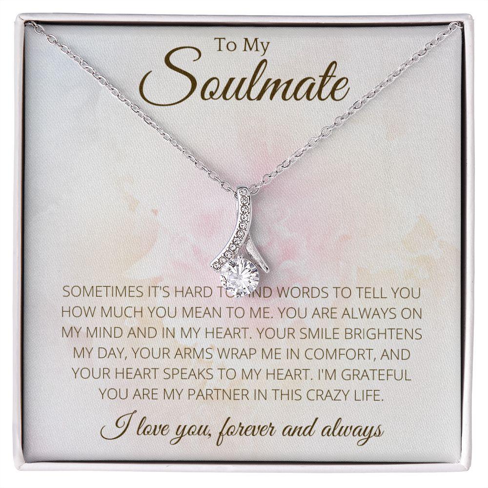 Ribbon Necklace To My Soulmate - Necklace Birthday Gift for Girlfriend –  4Lovebirds