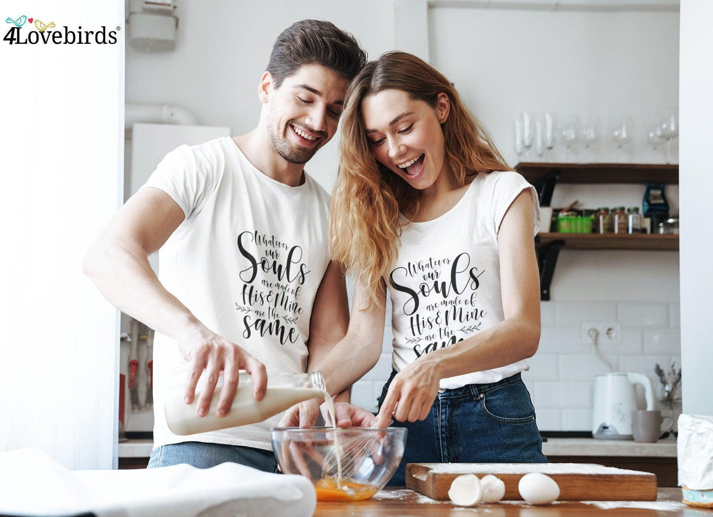 Whatever our sols are made of His and mine are the same Hoodie, Lovers T-shirt, Gift for Couple, Valentine Sweatshirt, Married Couple Tshirt - 4Lovebirds