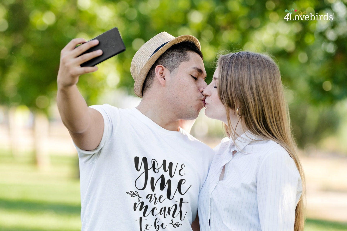 You & me are meant to be, Cute Couple T-shirt, Matching Tshirt, Lovers Sweatshirt, Boyfriend and Girlfriend Longsleeve, Gift for Couple - 4Lovebirds