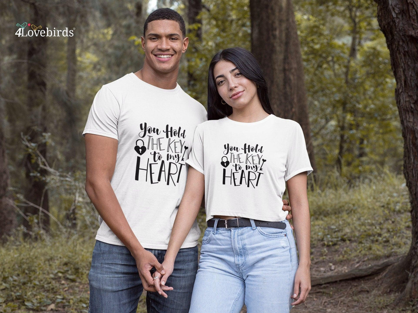 You hold the key to my Heart Hoodie, Lovers T-shirt, Gift for Couples, Valentine Sweatshirt, Boyfriend / Girlfriend Longsleeve, Cute Tshirt - 4Lovebirds