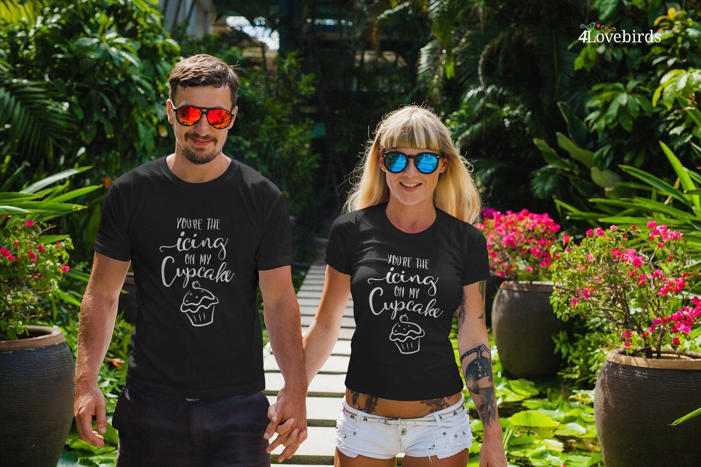 You're the Icing on My Cupcake Hoodie, Lovers T-shirt, Gift for Couple, Valentine Sweatshirt, Boyfriend / Girlfriend Longsleeve, Cute Tshirt - 4Lovebirds