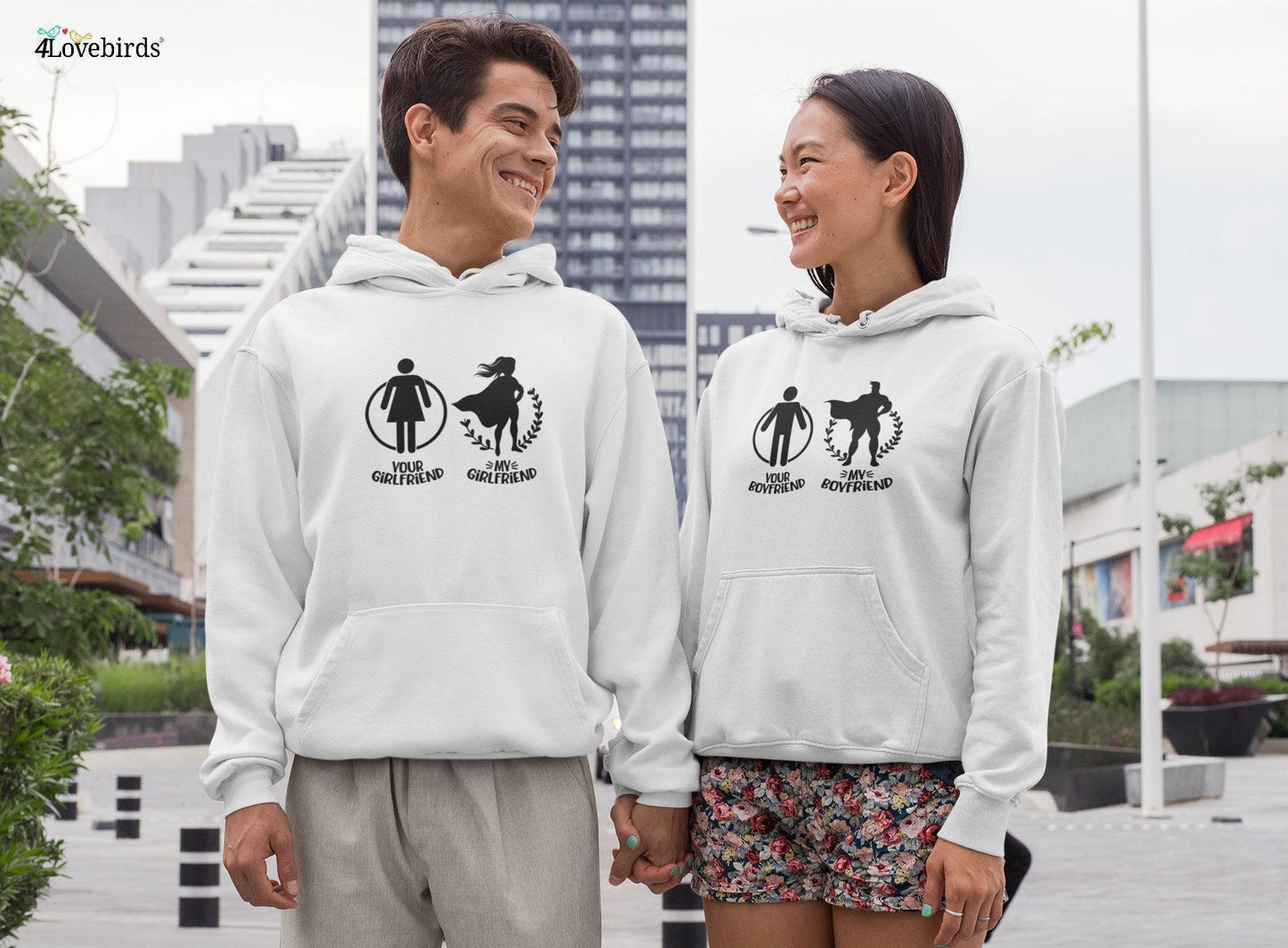 Your Boyfriend / My Boyfriend Hoodie, Your Girlfriend / My Girlfriend Shirt, Funny matching T-shirt, Valentine Sweatshirt - 4Lovebirds