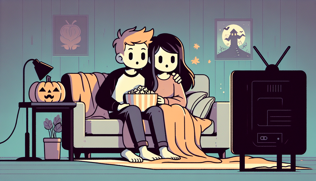 This Week’s Couples Challenge: Snuggle Up for a Spooky or Cozy Fall Movie Night! 🍂🎬