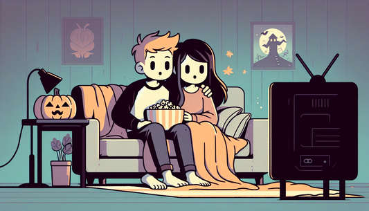 This Week’s Couples Challenge: Snuggle Up for a Spooky or Cozy Fall Movie Night! 🍂🎬