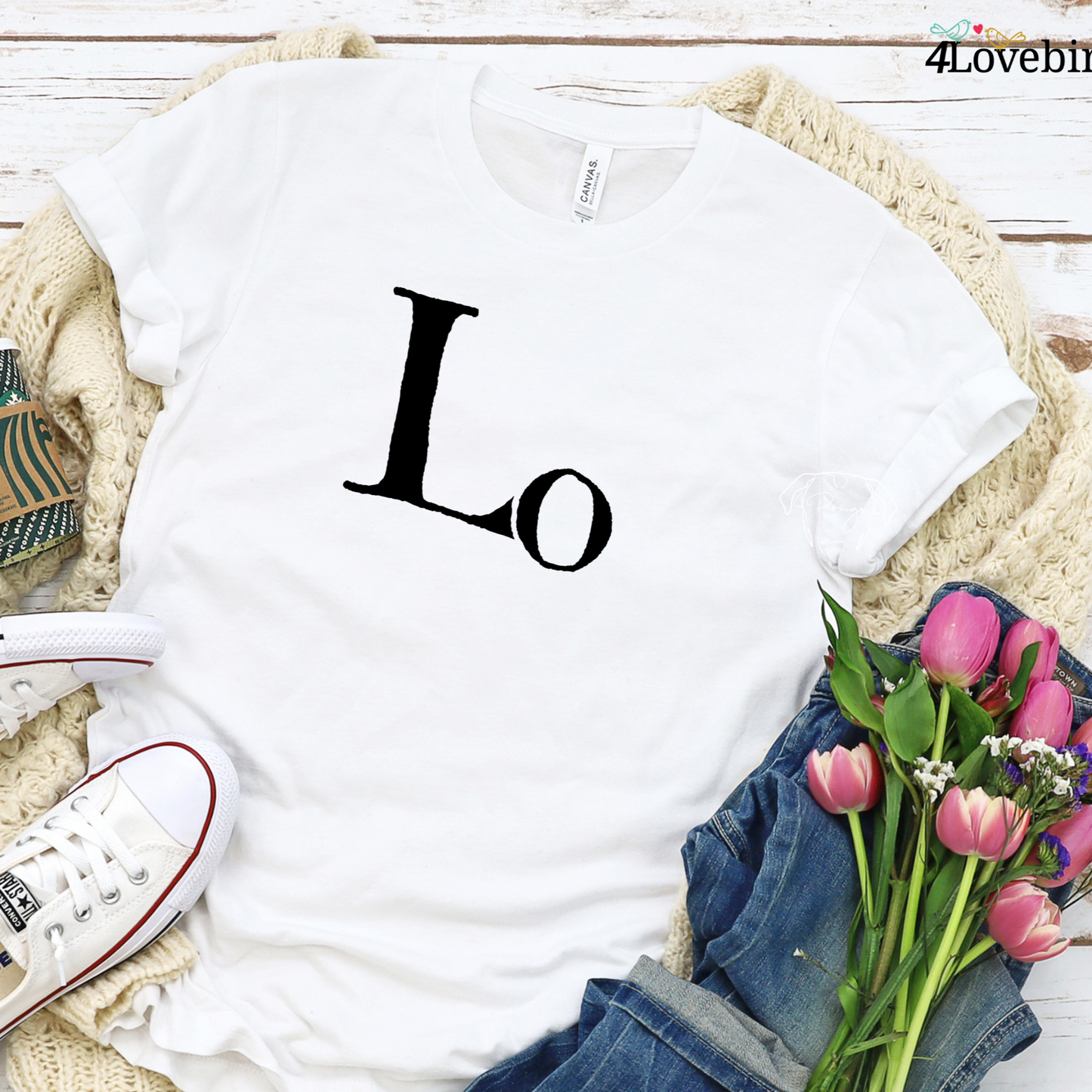 LO VE Valentine's Day Humorous Love Matching Outfits Set for Couples - Perfect Anniversary Gift
