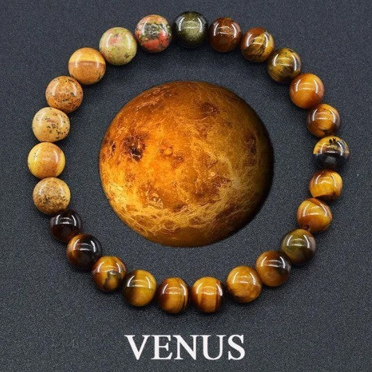 Planet-Themed Couple Bracelets - Universe Energy Matching Beads for Partners