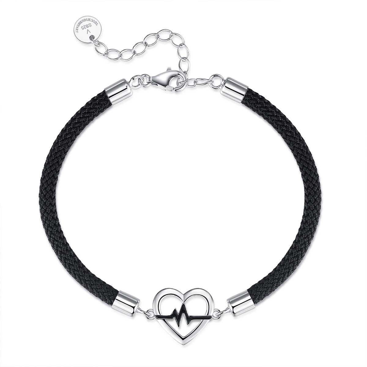 Heartbeat Couple Bracelets - S925 Silver Matching Love Jewelry