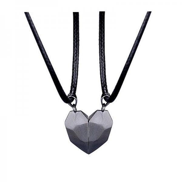 Magnetic Heart Couple Necklaces - BigBeryl All White