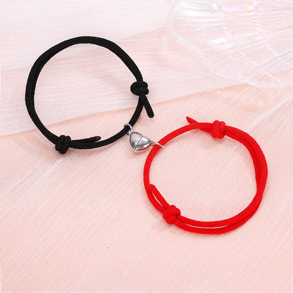 Magnetic Attraction Couple Bracelets - Adjustable Love Knot Bracelets for Partners