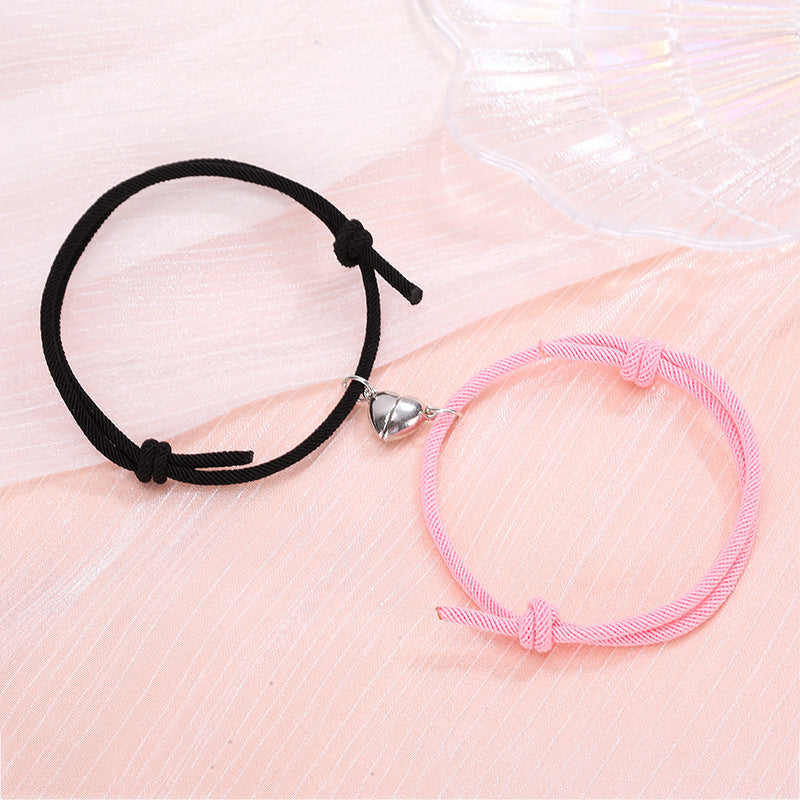 Magnetic Attraction Couple Bracelets - Adjustable Love Knot Bracelets for Partners