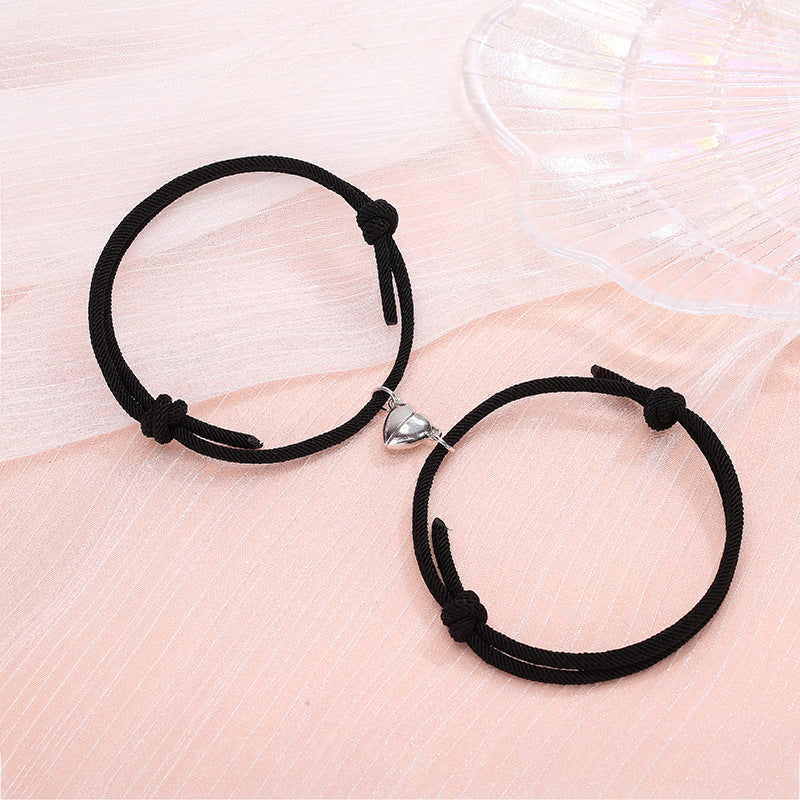 Magnetic Attraction Couple Bracelets - Adjustable Love Knot Bracelets for Partners