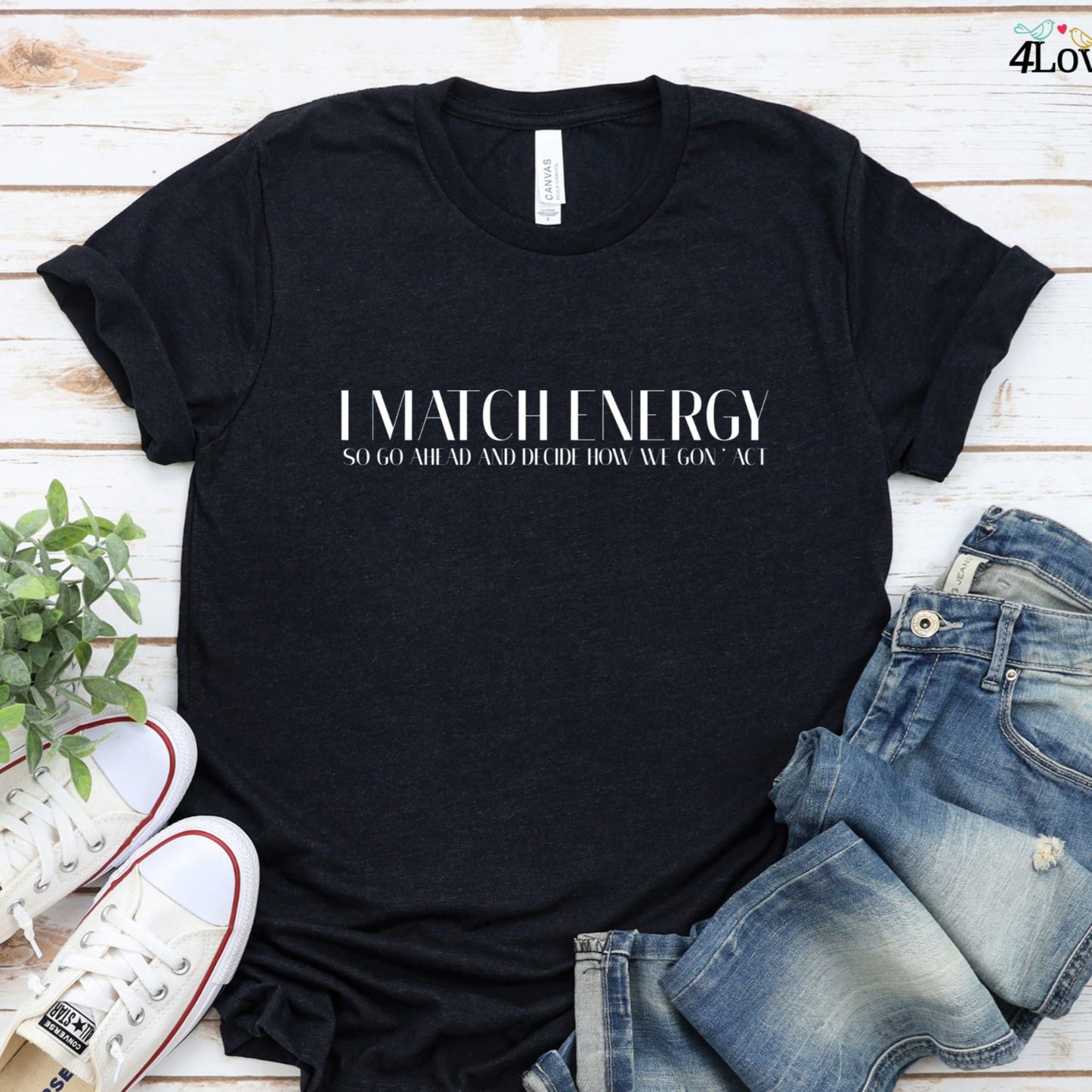 Matching Outfits Set: 'I Match Energy' Motivation - Black Owned Shop, Fall Fashion, Cute & Inspirational Autumn Style