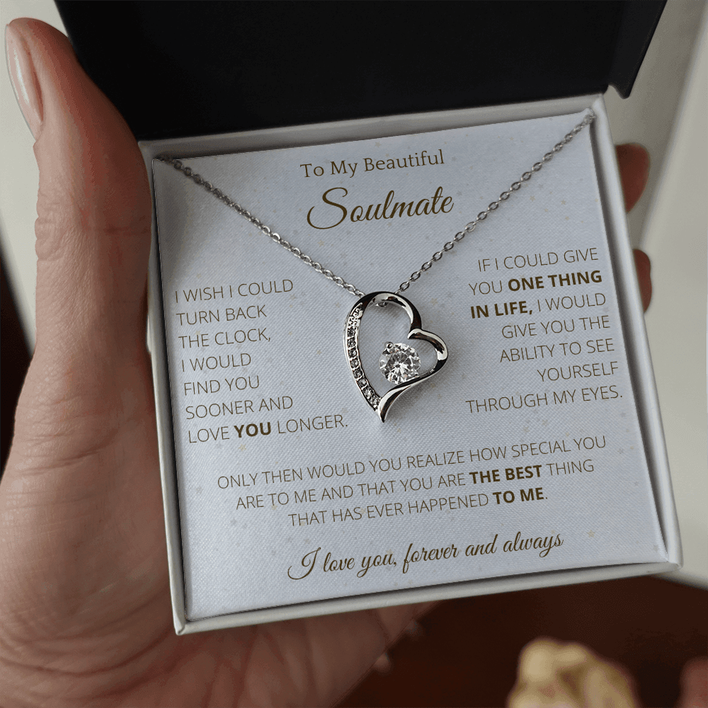 Ribbon Necklace To My Soulmate - Necklace Birthday Gift for Girlfriend –  4Lovebirds