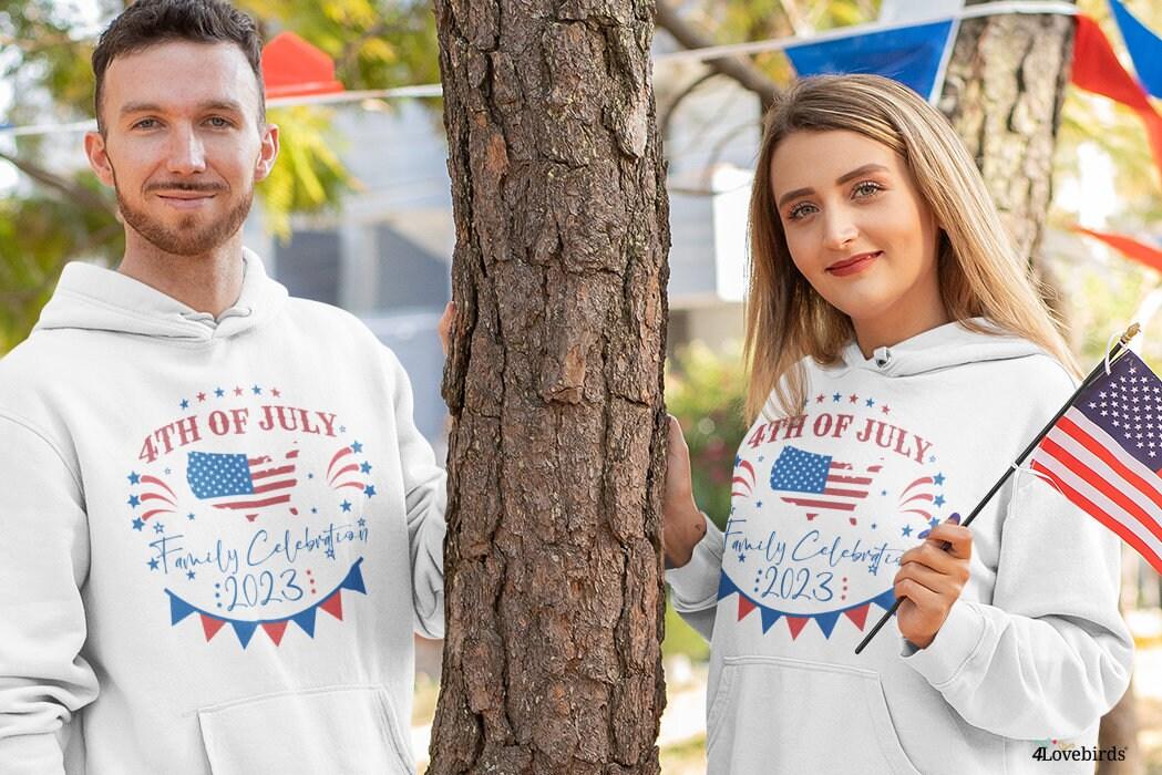 4th of July Family Celebration Matching Hoodie, 4th of July 2023 Sweatshirt, Family Matching Long Sleeve Shirts, 4th of July Shirts, Gifts - 4Lovebirds