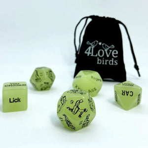 5 Sex Dice, luminous, sex positions, fun in the bedroom, bedroom game, fun game, husband birthday, wife birthday, anniversary gift, valentine’s day - 4Lovebirds