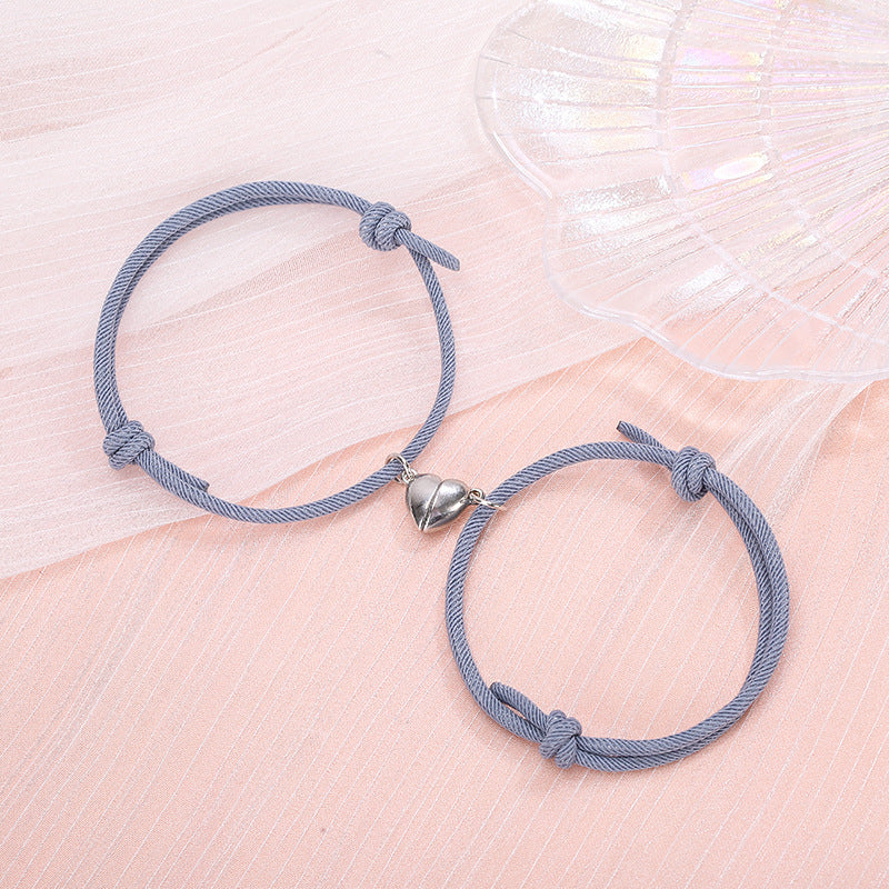 Magnetic Attraction Couple Bracelets - Adjustable Love Knot Bracelets for Partners