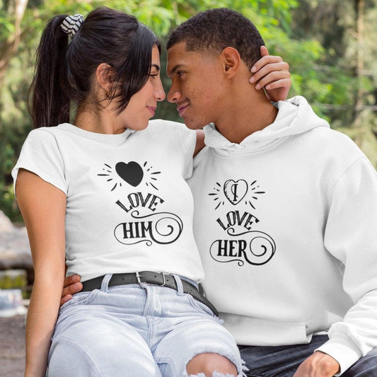 Adorable His & Hers Matching Set - Valentine Couple's Gift, Expressing Love - Fun Outfits