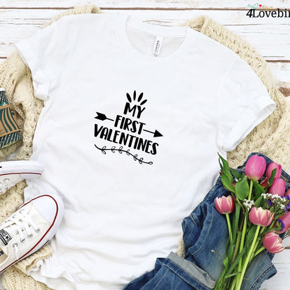 Adorable Valentine's Day Matching Set - First Love Themed Outfits for Couples