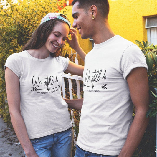 Almost Husband/Wife Matching Outfits Set, Perfect Gift for Couples, Valentine Pairing Sets, Boyfriend/Girlfriend Coordinated Attire
