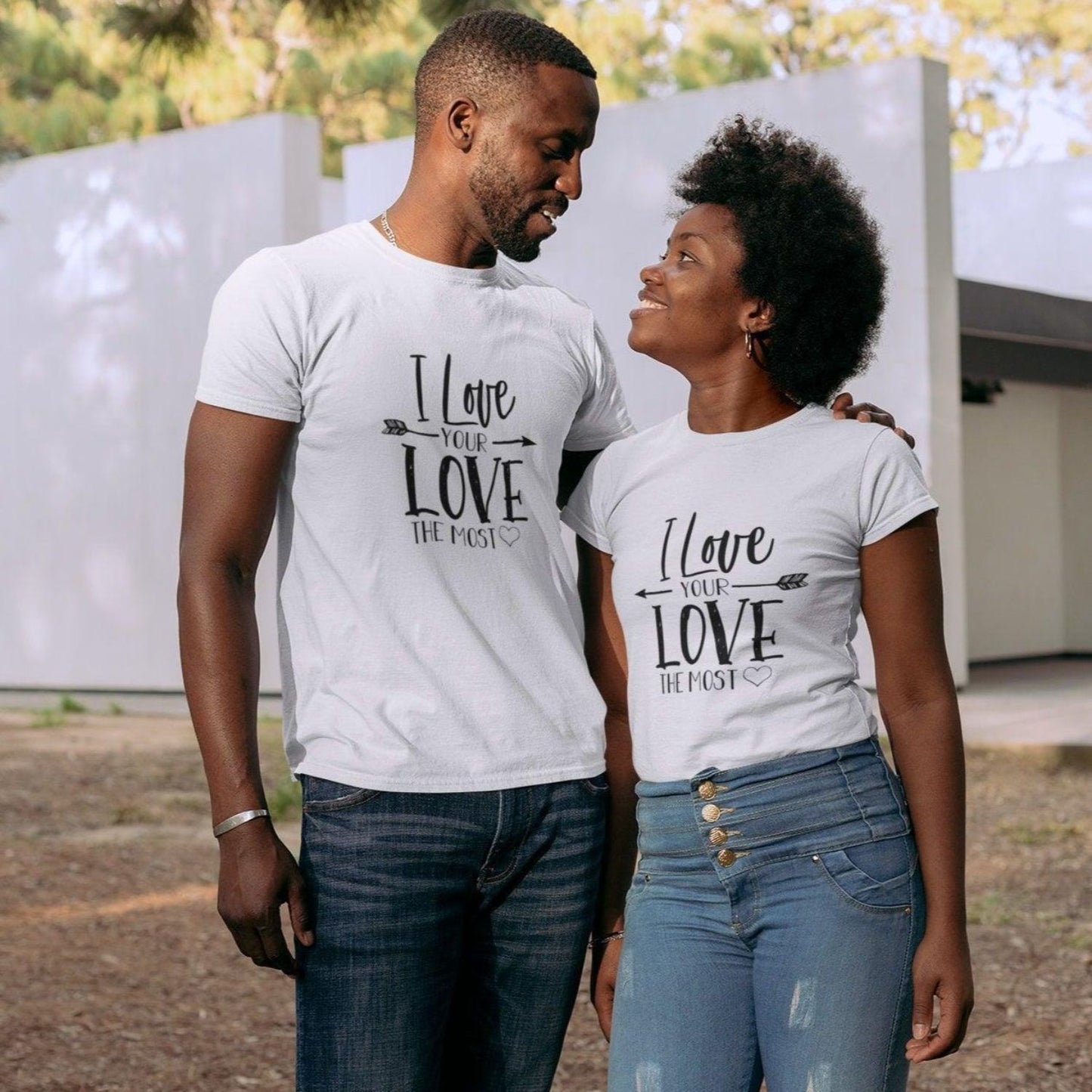 Charming "I Love Your Love The Most" Matching Outfits for Couples - Ideal Valentine's Gift Set