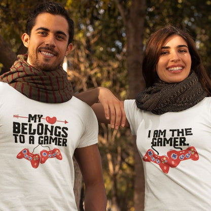 Gamer Heart Matching Outfits: Perfect Gift for Gaming Couples, Valentine's Day Set