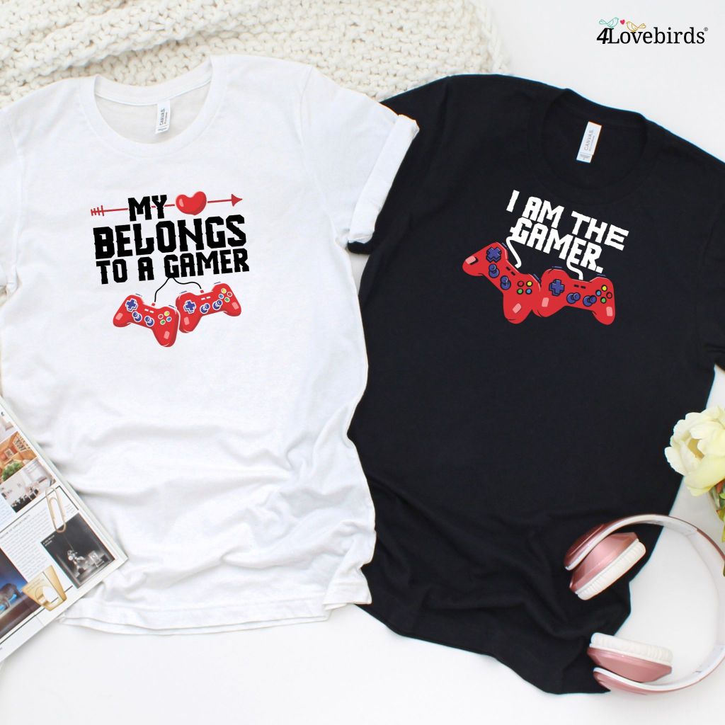 Gamer Heart Matching Outfits: Perfect Gift for Gaming Couples, Valentine's Day Set