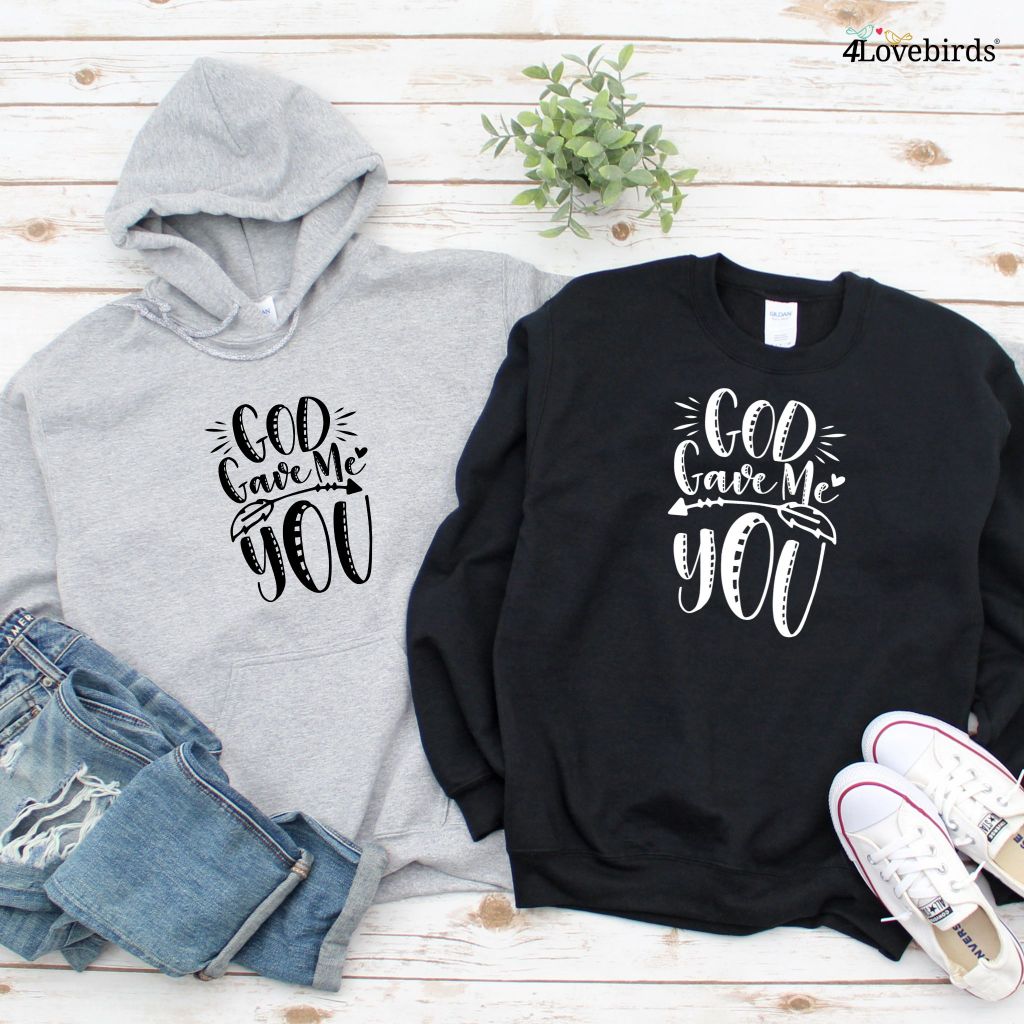 God Gave Me You Matching Outfits Set for Couples, Perfect Valentine's Day Gift