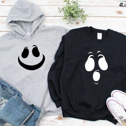 Halloween Ghost Couple Matching Outfits - Trick or Treat Set for Mom and Dad