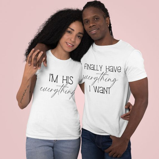 His Everything & Finally Have Everything Matching Set - Humorous Couple Anniversary Gift