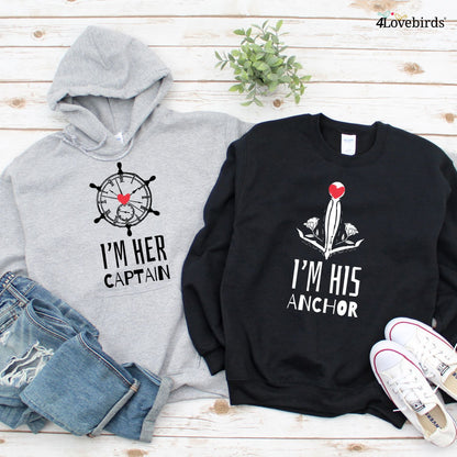 I'm Her Captain & I'm His Anchor Matching Outfits Set